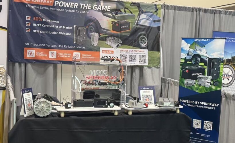 SPIDERWAY Showcases Golf Cart Powertrain and Electronic Control System Solutions at the 2026 PGA Show
